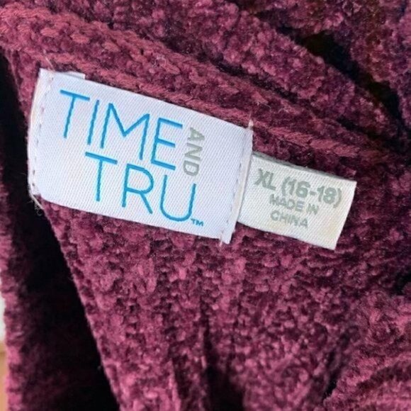 Time and tru sweater size XL 16-18 mock Chinchilla - Picture 7 of 8